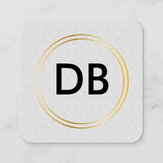 金ゴールドクラシックラックスダブルリングや輪 スクエア名刺 (正面)