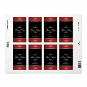 金ゴールドクラシックレッドブラックワインラベル ラベル (フルシート)