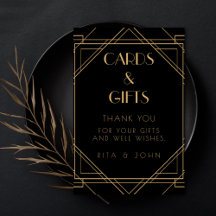 金ゴールドクラシックヴィンテージカードとギフト結婚サイン