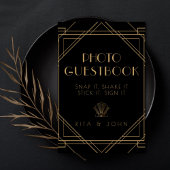 金ゴールドクラシックヴィンテージ結婚式フォトゲストブックサイン ポスター