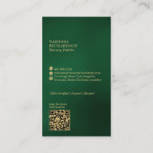 金ゴールドクラシック交差ペン公証人QRコード 名刺 (裏面)