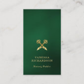 金ゴールドクラシック交差ペン公証人QRコード 名刺 (正面)