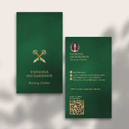 金ゴールドクラシック交差ペン公証人QRコード 名刺