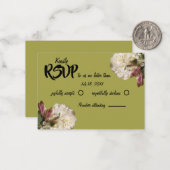 金ゴールドクラシック植物学フローラRSVP ノートカード (正面/裏面インサイチュ)