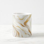 金ゴールドクラシック静脈を持つ白い大理石マグカップ コーヒーマグカップ (中央)