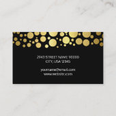 金ゴールドクラスタ |ルクスきらめく 名刺 (裏面)