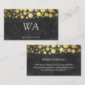 金ゴールドクラスタ |ルクスきらめく、石板テクスチャ 名刺 (正面/裏面)