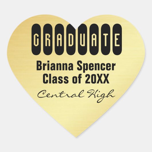 金ゴールドクラス2018ハート封筒用シール ハートシール (正面)