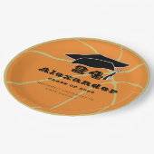 金ゴールドクラス2022バスケットボールのボール卒業 ペーパープレート (アングル)