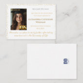 金ゴールドクラス2025卒業発表カード ノートカード (正面/裏面)