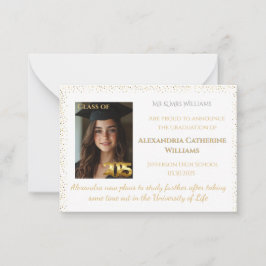 金ゴールドクラス2025卒業発表カード ノートカード