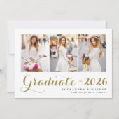 金ゴールドクラス2025 Photo Collage卒業 招待状 (正面)