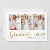 金ゴールドクラス2025 Photo Collage卒業 招待状 (正面)