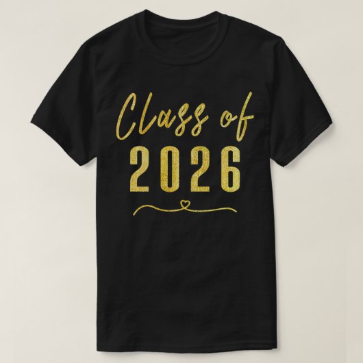 金ゴールドクラス2026学生ギフト高校 Tシャツ (デザイン正面)