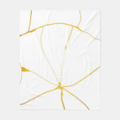 金ゴールドクラック群 フリースブランケット (正面)