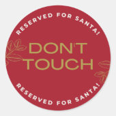 金ゴールドクラッシーとエレガントクリスマスステッカー ラウンドシール (正面)