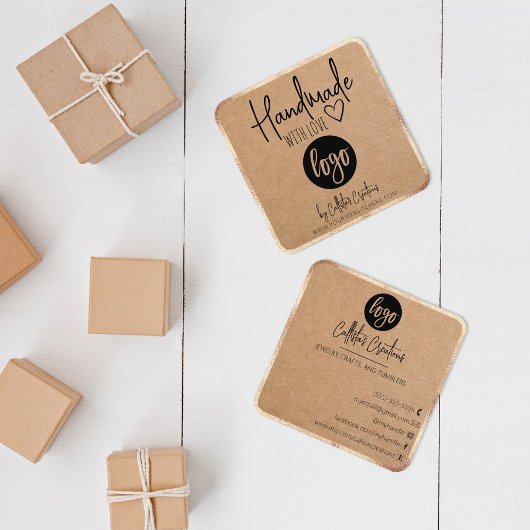 金ゴールドクラフトハンドメイドラブエッツィホームクレフタースクエア スクエア名刺