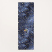 金ゴールドクリスタル銀河系天空お祝い夜 ヨガマット (正面)