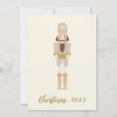 金ゴールドクリスマスくるみ割りパーティー休日 招待状 (裏面)