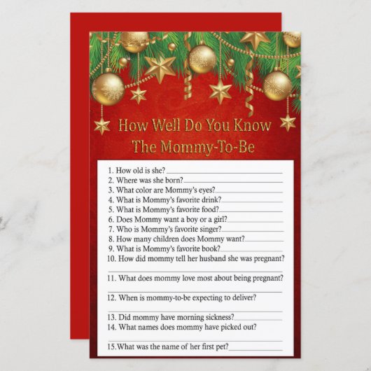 金ゴールドクリスマスのおもちゃは、どのようにゲームをよく知っている (正面/裏面)