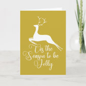 金ゴールドクリスマスエレガントトナカイ カード (正面)