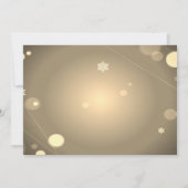 金ゴールドクリスマスオーナメントクリスマス会社パーティー 招待状 (裏面)