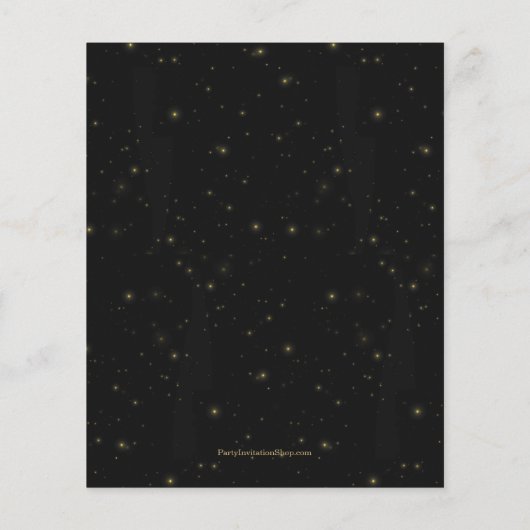 金ゴールドクリスマスオーナメントフォトホリデーカード (裏面)