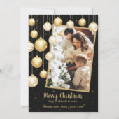 金ゴールドクリスマスオーナメント写真 シーズンカード (正面)