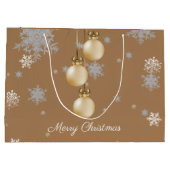 金ゴールドクリスマスオーナメント抱き枕 ラージペーパーバッグ (裏面)