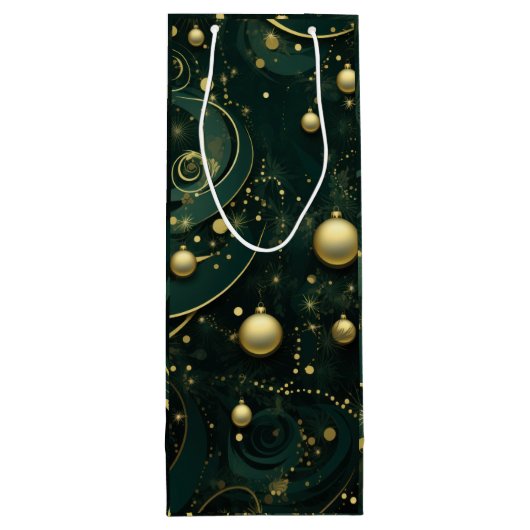 金ゴールドクリスマスオーナメント抱き枕 ワインギフトバッグ (裏面)