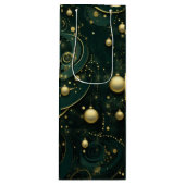 金ゴールドクリスマスオーナメント抱き枕 ワインギフトバッグ (正面)