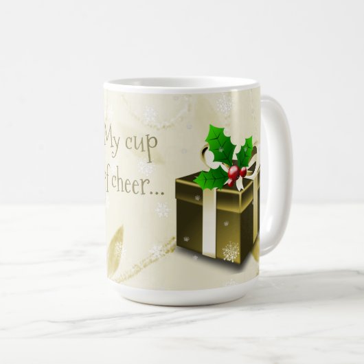金ゴールドクリスマスギフトコーヒーマグ コーヒーマグカップ (正面右)