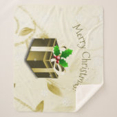 金ゴールドクリスマスギフトシェルパブランケット シェルパブランケット (正面)