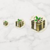 金ゴールドクリスマスギフトテーブル紙吹雪 コンフェッティ (正面)