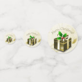 金ゴールドクリスマスギフトテーブル紙吹雪 コンフェッティ (裏面)