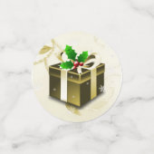 金ゴールドクリスマスギフトテーブル紙吹雪 コンフェッティ (スモール正面)