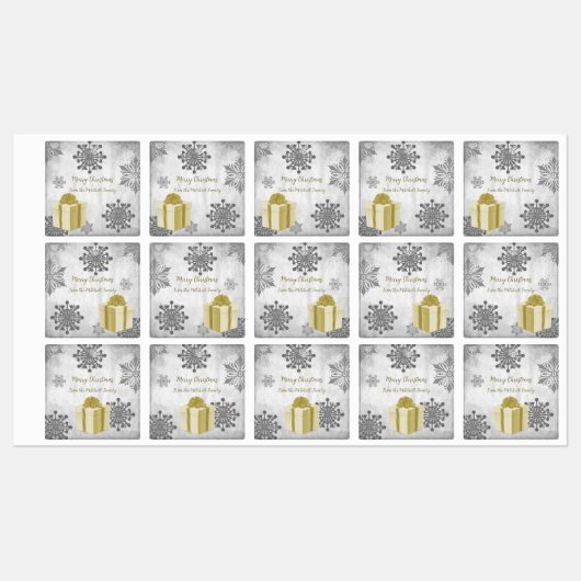 金ゴールドクリスマスギフト休日ベーキングラベル ラベル (シート)