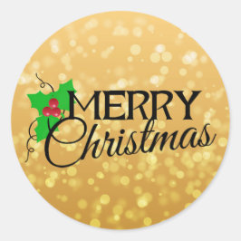 金ゴールドクリスマスシール ラウンドシール