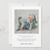 金ゴールドクリスマスジョイベビーフォト誕生 案内状 (裏面)