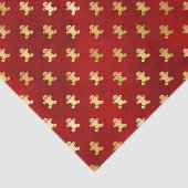 金ゴールドクリスマスジンジャーブレッドマンオン赤 薄葉紙 (詳細)