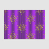 金ゴールドクリスマススターが紫のクリスマス 薄葉紙 (正面)