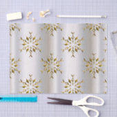 金ゴールドクリスマススターズオンシルバー 薄葉紙 (クラフト)