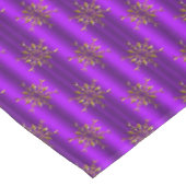 金ゴールドクリスマススターパープルクリスマス テーブルクロス (アングル)