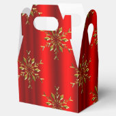 金ゴールドクリスマススノーフレーク・スターオンレッド フェイバーボックス (オープン)