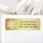 金ゴールドクリスマススノーフレーク ラベル (インサイチュ)