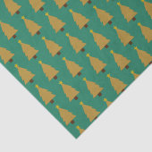 金ゴールドクリスマスツリーとスターオングリーン 薄葉紙 (詳細)