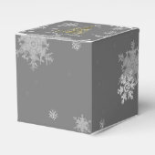 金ゴールドクリスマスツリーと雪片のビーフボックス フェイバーボックス (正面サイド)