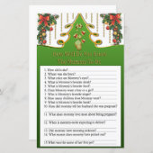 金ゴールドクリスマスツリーどのように良くゲームを知っている (正面/裏面)