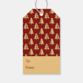 金ゴールドクリスマスツリーの赤 ギフトタグ (裏面)