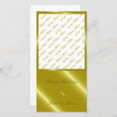 金ゴールドクリスマスツリーエンボス挨拶 シーズンカード (正面/裏面)